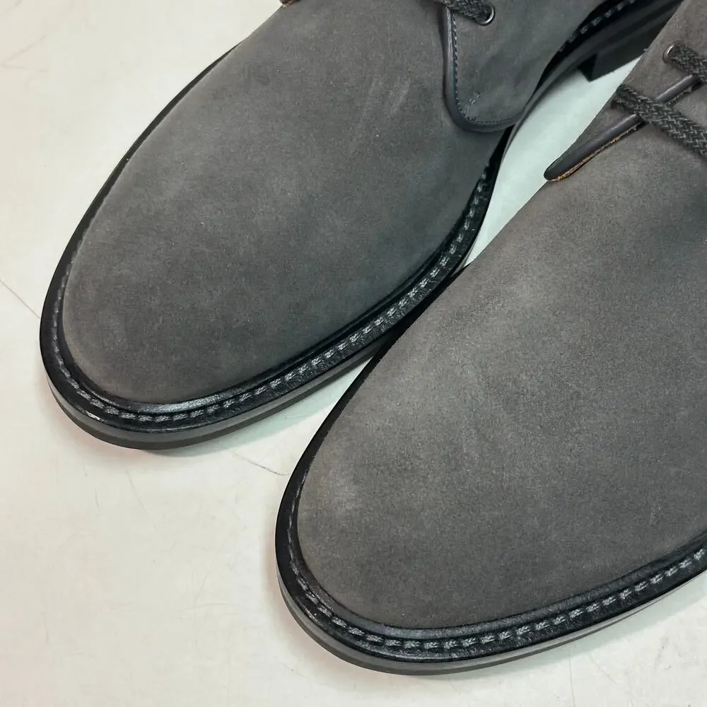 NWOT Aquatalia Rafael Weatherproof Gray Suede Chukka Boot Made in Italy US 12 D
